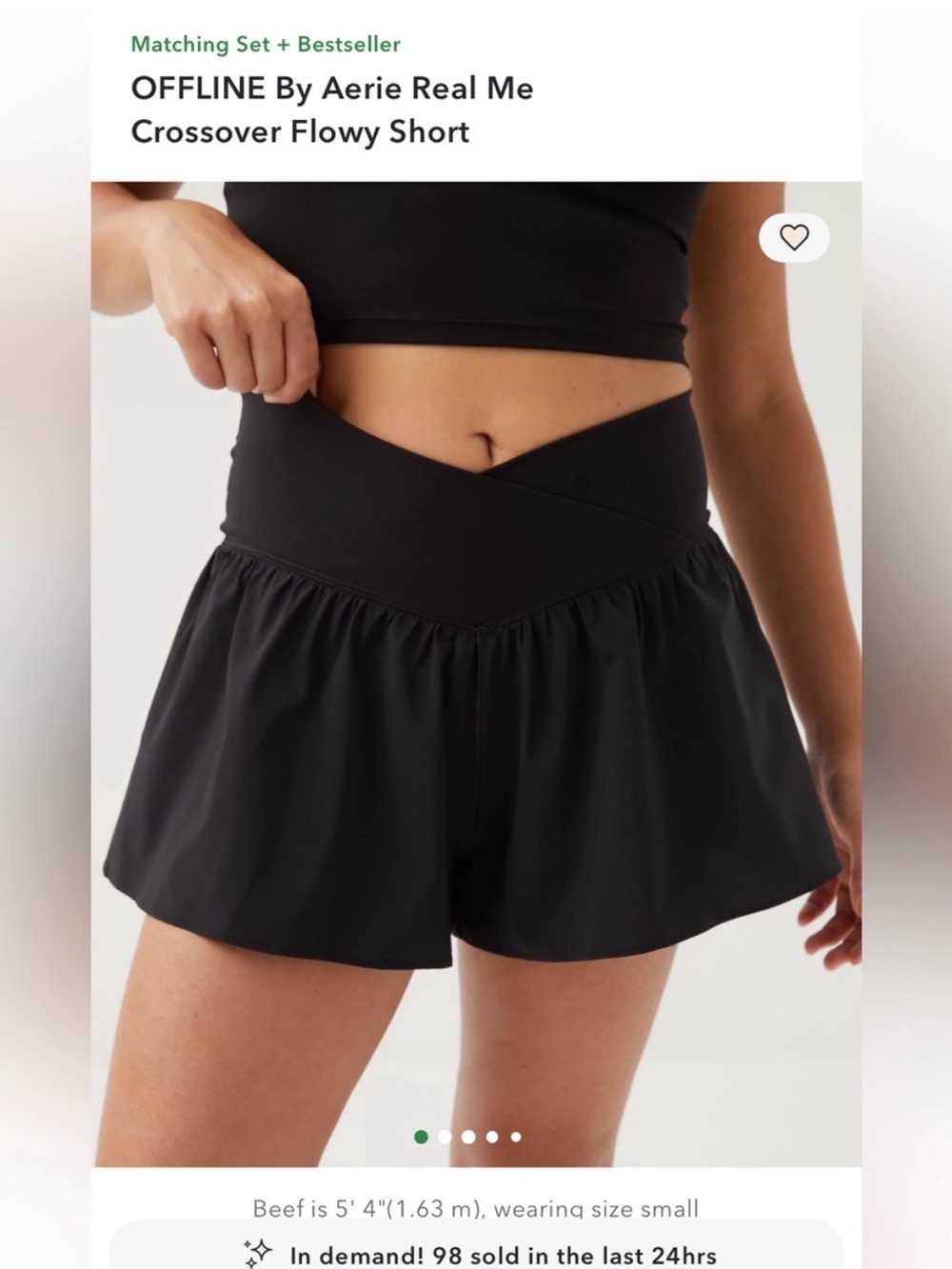 Offline By Aerie Real Me Black Crossover Flowy Shorts

M

Excellent preworn cond